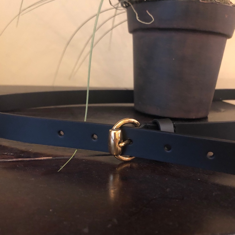 GUCCI black leather belt